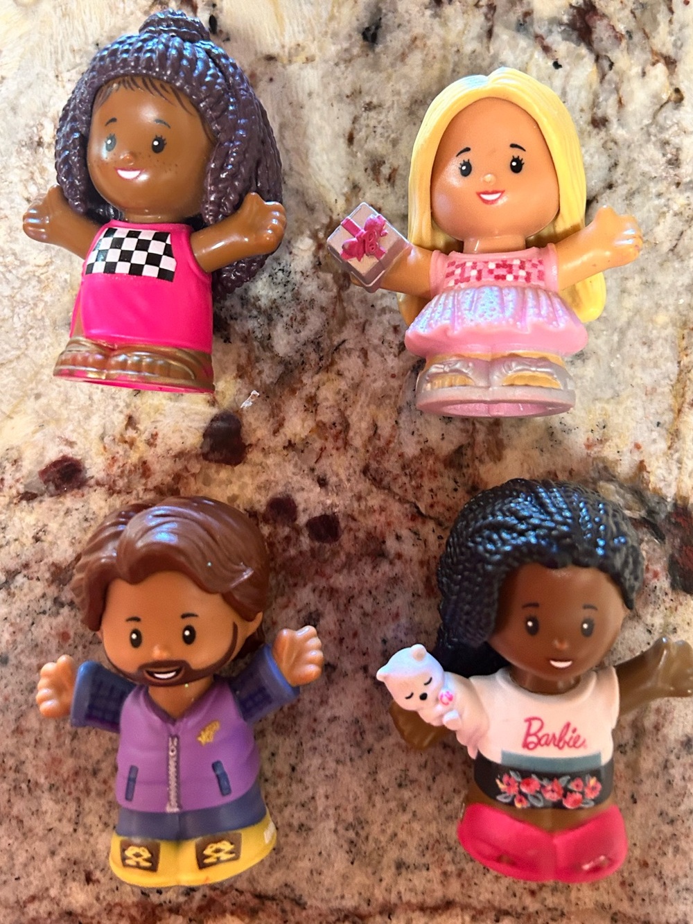 Fisher Price Little People -Set of 4 Barbie Girls Excellent Condition Camper Guy